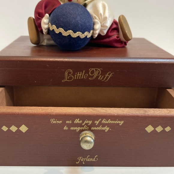 Vintage Japan Little Puff Motorized Musical Jewelry Box with Clown WORKS! - Picture 9 of 14